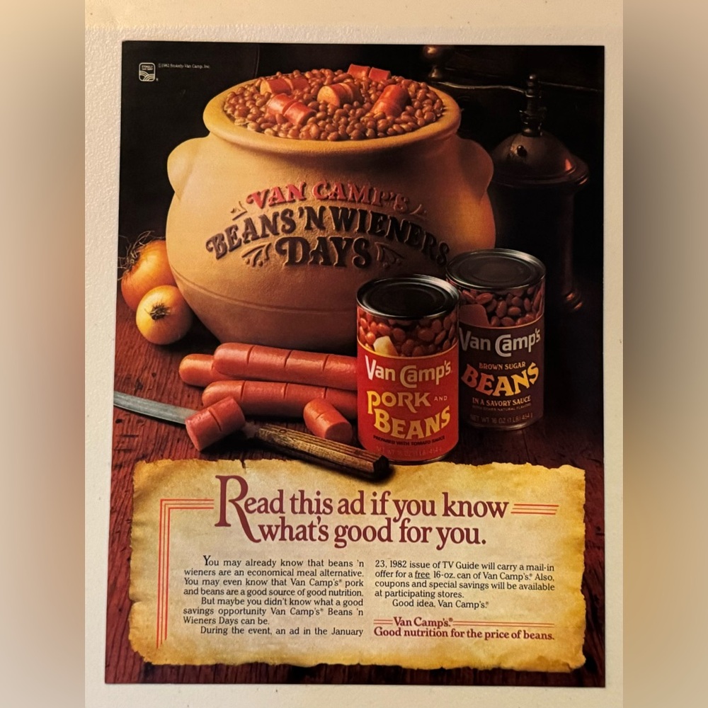 5/$20 Van Camp's 1981 Advertisement (Life Magazine print)